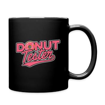 Donut Tester - Tasse einfarbig - Schwarz - Rechts