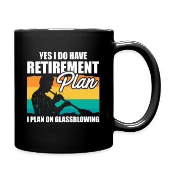 Glass Blower Retirement - Glassblowing - Tasse einfarbig - Schwarz - Rechts