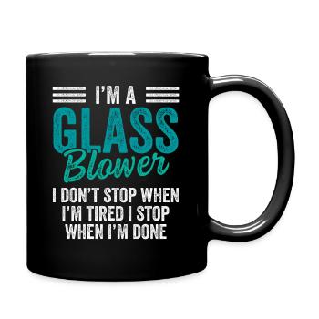 Glass Blower - Glassblowing - Tasse einfarbig - Schwarz - Rechts