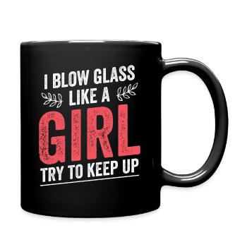 Glass Blower - Glassblowing Girl - Tasse einfarbig - Schwarz - Rechts