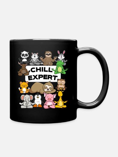 Chill Expert - Fully chilled - Sleep shirt - Full Colour Mug - black