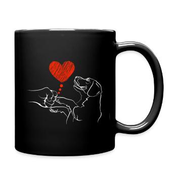 Hundeliebe Lambrador Hundbesitzer Hund - Tasse einfarbig - Schwarz - Rechts