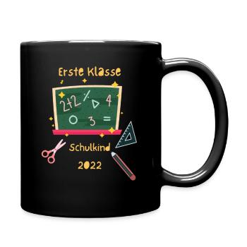 Erste Klasse Schulkind - Tasse einfarbig - Schwarz - Rechts