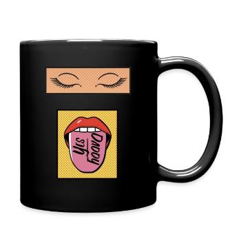 Yes daddy - Tasse einfarbig - Schwarz - Rechts