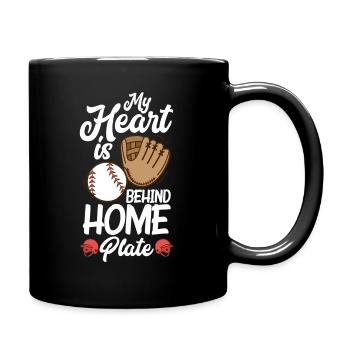 Baseball Maman Fils Amour - Mug uni - noir - Droite