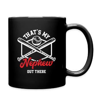 Baseball Neffe - Tasse einfarbig - Schwarz - Rechts
