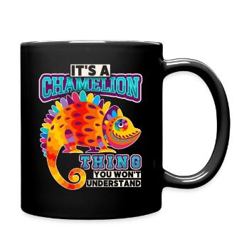 Chameleon, funny saying, It's-A-Chameleon-Thing - Full Colour Mug - black - Right