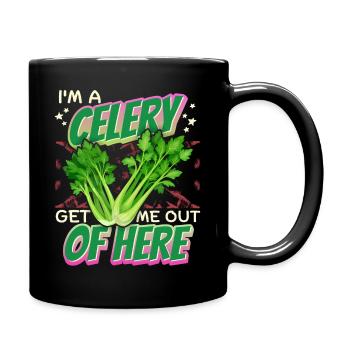 Céleri, drôle de dire que je suis-A-Céleri - Mug uni - noir - Droite