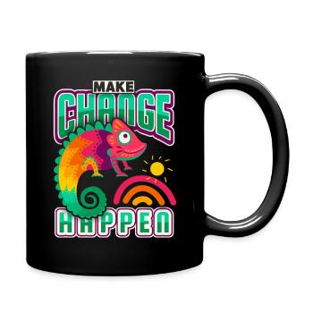Caméléon, dicton drôle, dicton motivant - Mug uni - noir - Droite