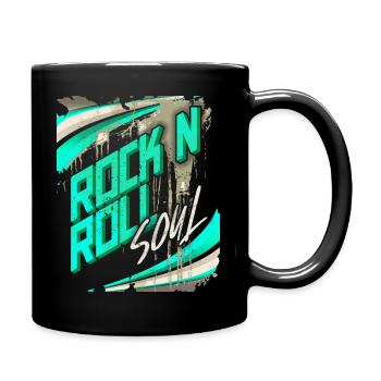 RockNRoll Typographie, Affiche Grunge Design - Mug uni - noir - Droite