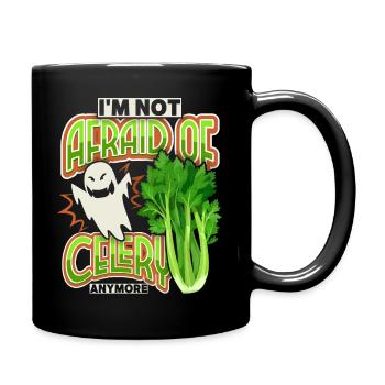 Sellerie, lustiger Spruch I'm-Not-Afraid-Of-Celery - Tasse einfarbig - Schwarz - Rechts