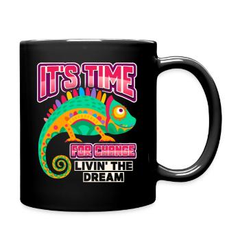Caméléon, dicton drôle, inspiration motivante - Mug uni - noir - Droite