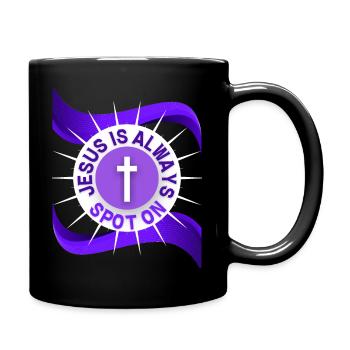 Jésus-Christ, Jésus-Christ, Parole, Typographie - Mug uni - noir - Droite