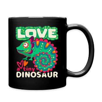 Caméléon, dicton drôle, petit dinosaure - Mug uni - noir - Droite