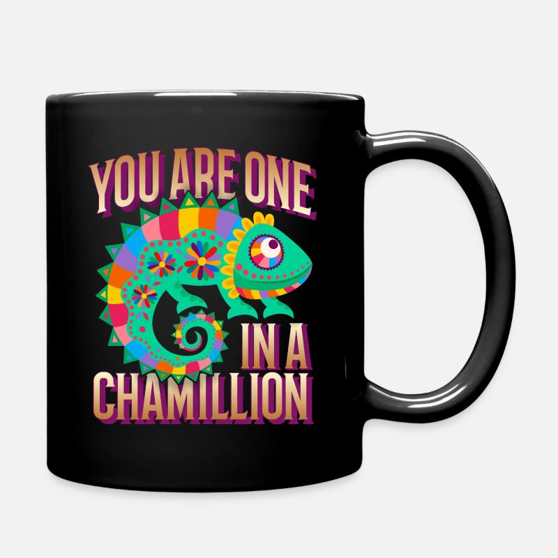Chamäleon lustiger Spruch You-Are-One-In-A-Million - Tasse einfarbig - Schwarz