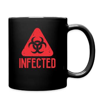 Infecte le symbole de risque biologique Zombie Apocalypse - Mug uni - noir - Droite