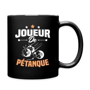 Joueur De Pétanque, Humour Cadeau Pétanque - Mug uni - noir - Droite