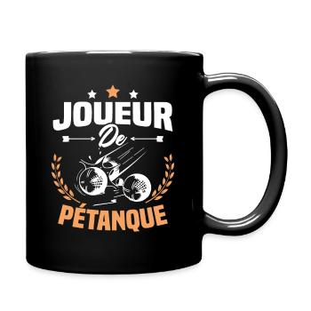 Joueur De Pétanque, Humour Cadeau Pétanque - Mug uni - noir - Droite