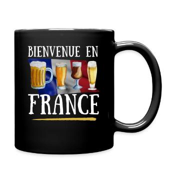 Bières Bienvenue en France - Mug uni - noir - Droite