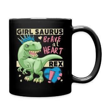 Fille dinosaure, fille dinosaure, drôle de dinosaure - Mug uni - noir - Droite