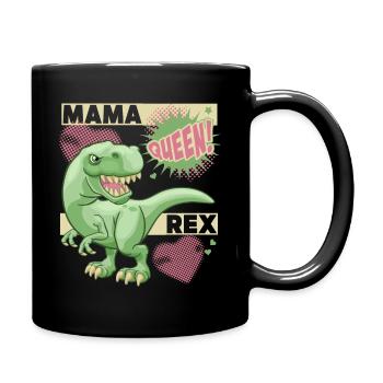 Maman dinosaure, maman dinosaure, dicton drôle - Mug uni - noir - Droite