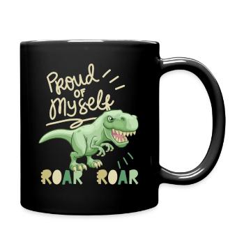 Motivation Inspiration, Dire avec Dinosaur - Mug uni - noir - Droite