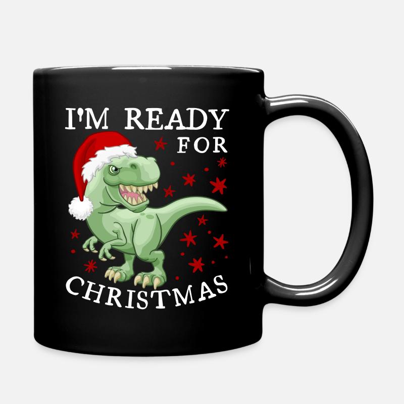 Dinosaure Noël dicton drôle - Mug uni - noir