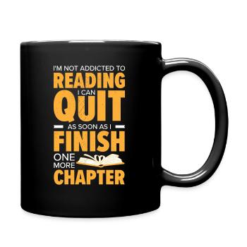 Lesesucht Eifriger Leser Literatur Buch - Tasse einfarbig - Schwarz - Rechts