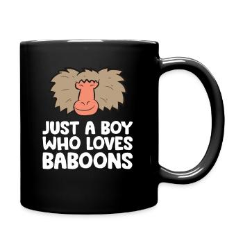 Juste un garçon qui aime les babouins - Mug uni - noir - Droite