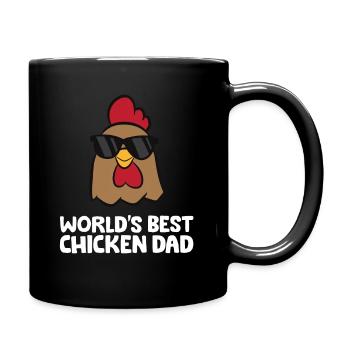 Propriétaire de poulet Papa Meilleur poulet papa du monde - Mug uni - noir - Droite