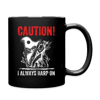 Joueur de harpe - Mug uni - noir - Droite