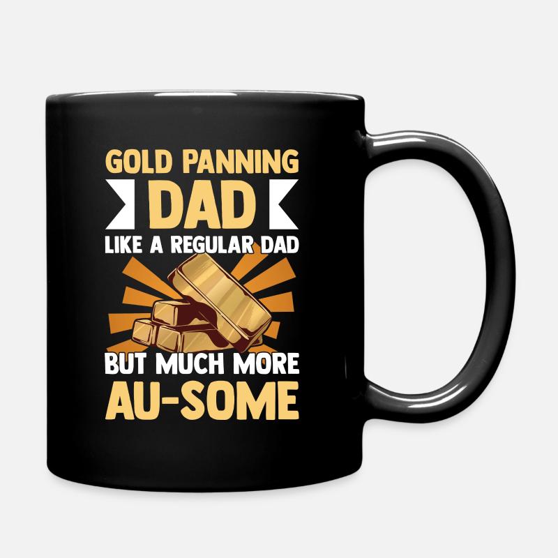 Gold Panning Papa | Mineur - Mug uni - noir