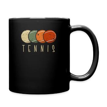Tennis Spieler Präsent Tennis Verein Trainer Sport - Tasse einfarbig - Schwarz - Rechts