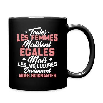 Les meilleures femmes deviennent aides-soignantes - Mug uni - noir - Droite