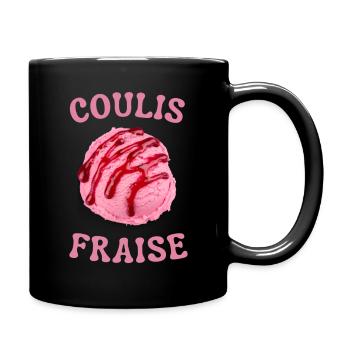 Boule de Glace Fraise Coulis Fraise - Mug uni - noir - Droite