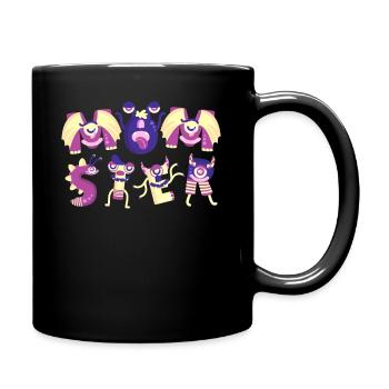 Momster Letters Halloween Costume Mother's Day - Full Colour Mug - black - Right
