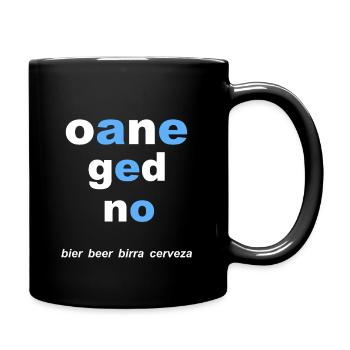 bayerisch Bier ,oane ged no - Tasse einfarbig - Schwarz - Rechts