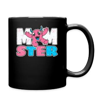 Little Momster Funny Halloween Costume for Mom - Full Colour Mug - black - Right