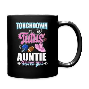 Touchdown ou Tutu Auntie vous aime - Mug uni - noir - Droite
