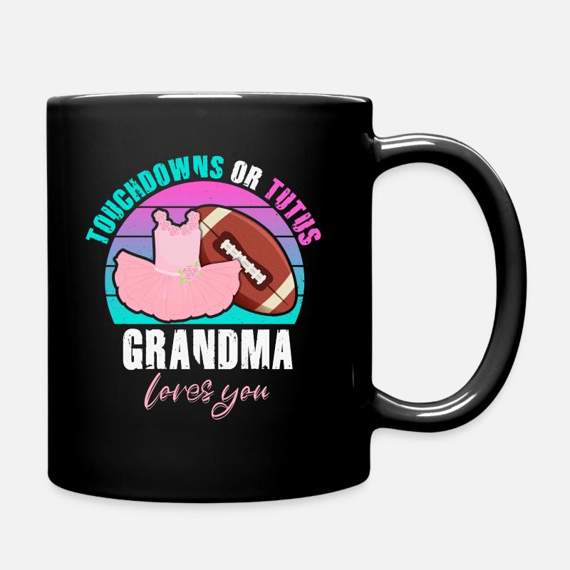 Touchdowns ou Tutus Grand-mère t’aime - Mug uni - noir