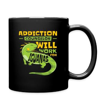 Leguan Eidechse Sucht Reptil Leguan Liebhaber - Tasse einfarbig - Schwarz - Rechts