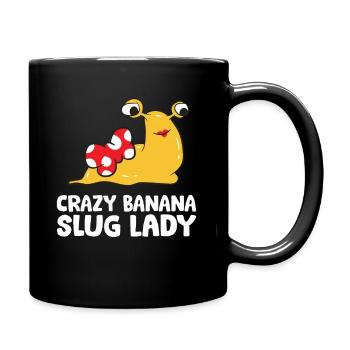 Crazy Banana Escargot Dame Femmes Fille - Mug uni - noir - Droite