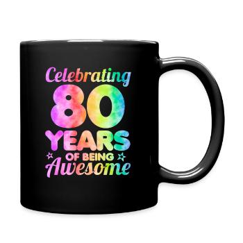 Idée du 80e anniversaire célébrant 80 ans d’existence - Mug uni - noir - Droite