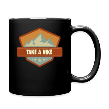 Hiking Camping Quote Take A Hike - Full Colour Mug - black - Right