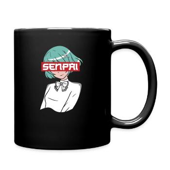 Un fan d’anime présente un cosplay de dessin animé japonais - Mug uni - noir - Droite