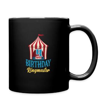 4th Birthday Circus Director Circus Lover - Full Colour Mug - black - Right