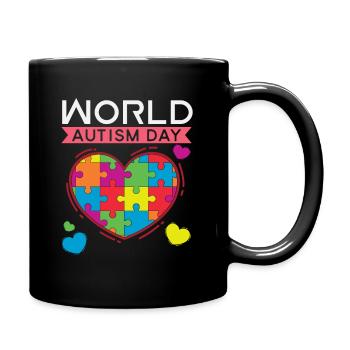 World Autism Day - Full Colour Mug - black - Right