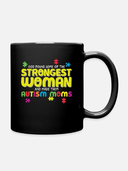 Autism Mom - Full Colour Mug - black