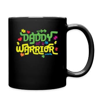 Autism Daddy Of The Warrior - Full Colour Mug - black - Right