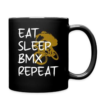 Bmx Kid Good Gift boy | eat sleep bmx repeat - Mug uni - noir - Droite